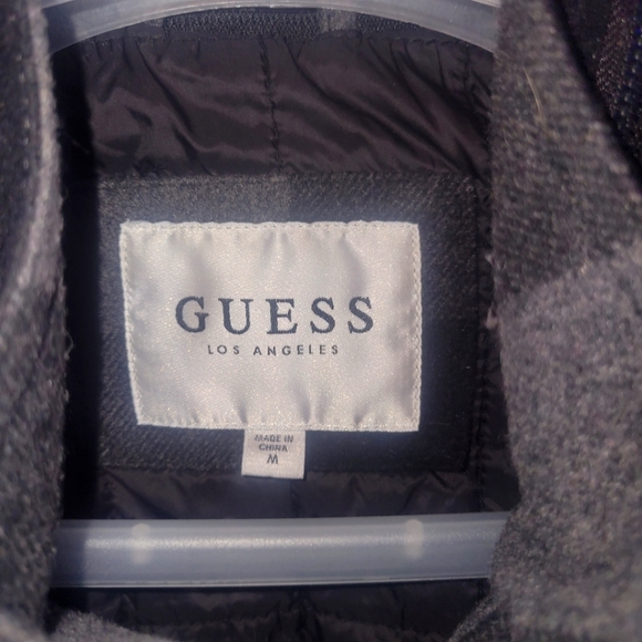 US MEDIUM mens guess winter coat BLACK - Picture 2 of 6